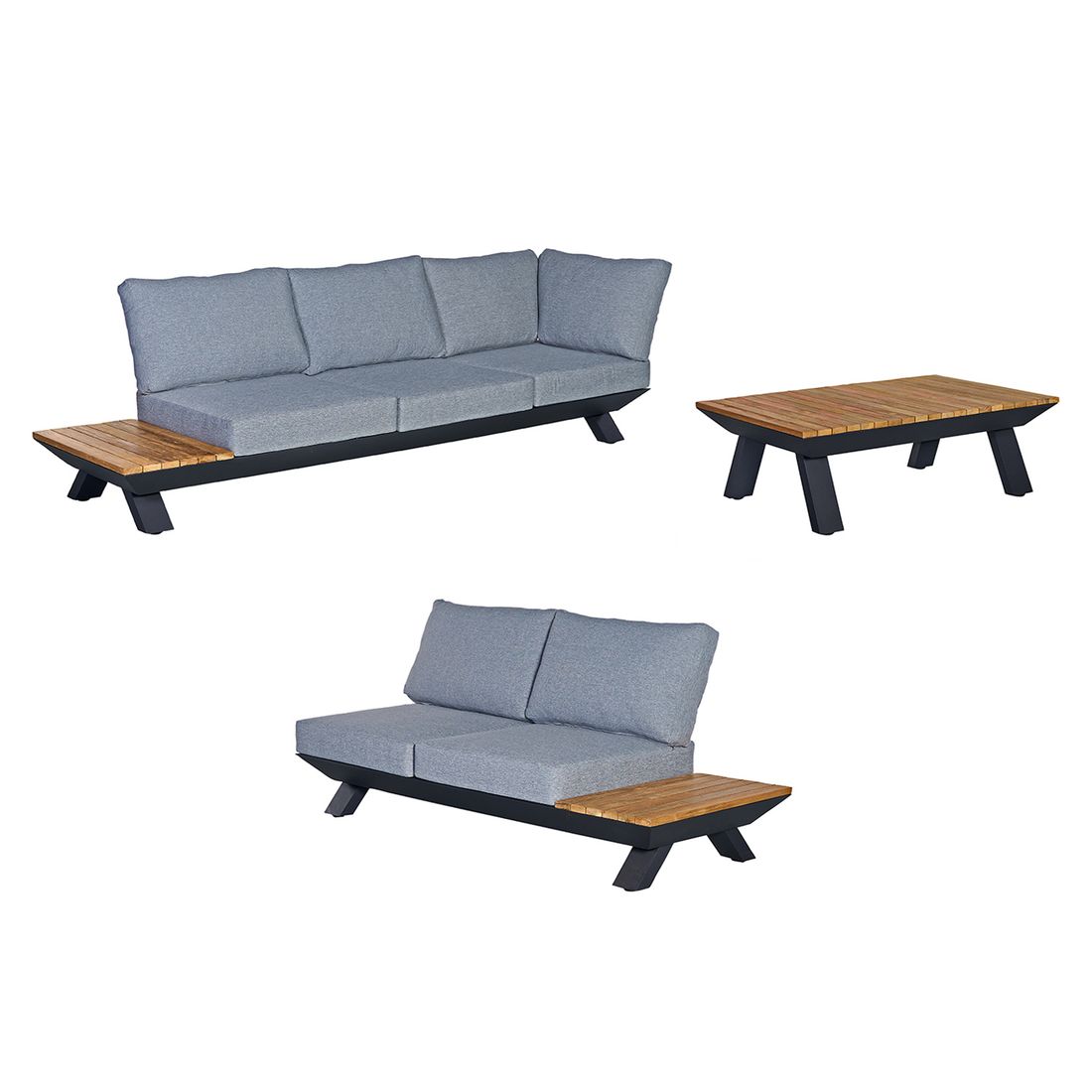 OUTLIV. Oktava Ecklounge 3-tlg. Aluminium/Olefin