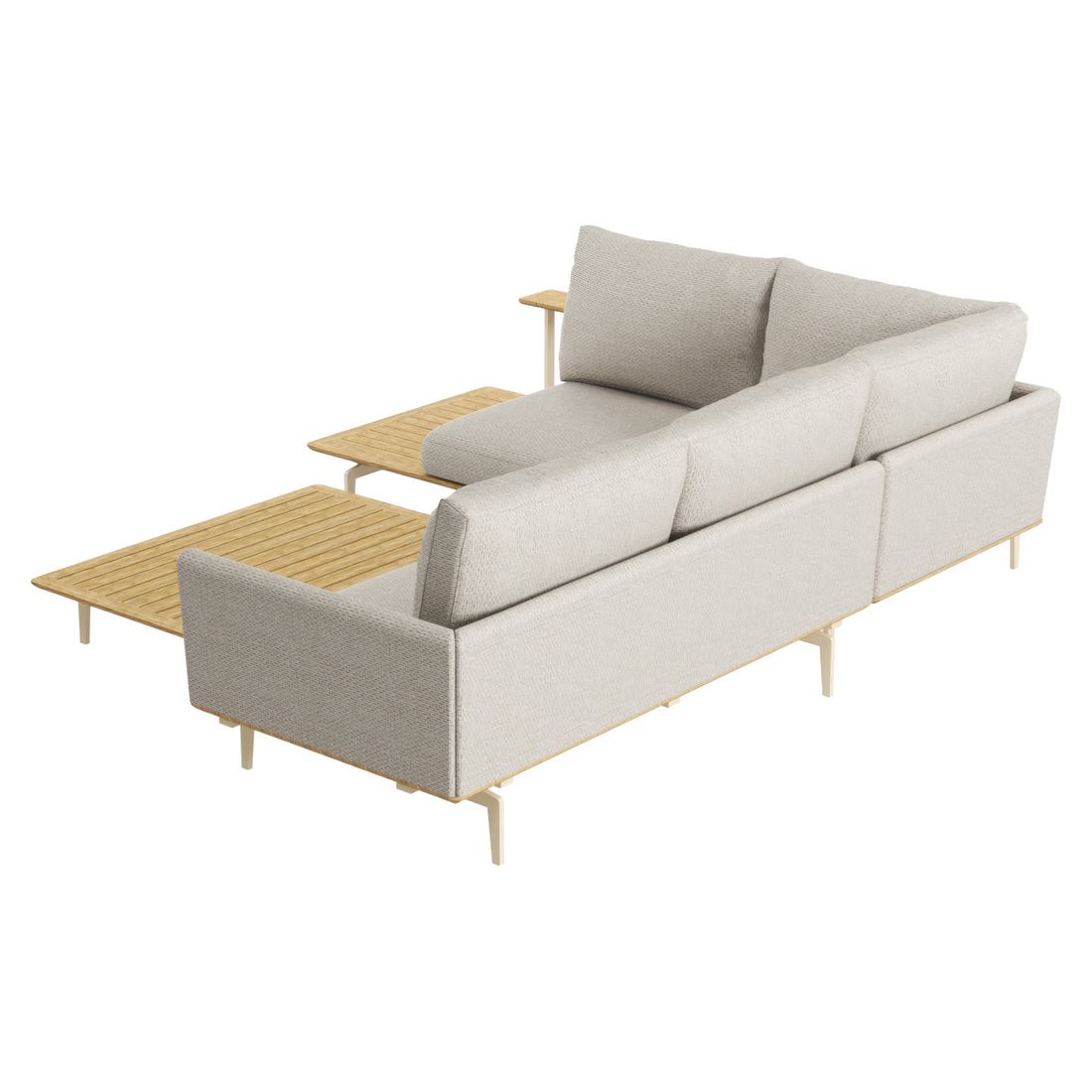 OUTLIV. Misako Ecklounge inkl. Loungetisch Stahl/Olefin