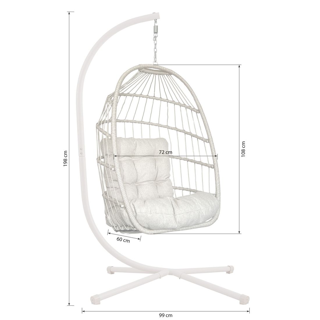 OUTLIV. Luna Swing Hängesessel Eisen/Rope/Spun Polyester
