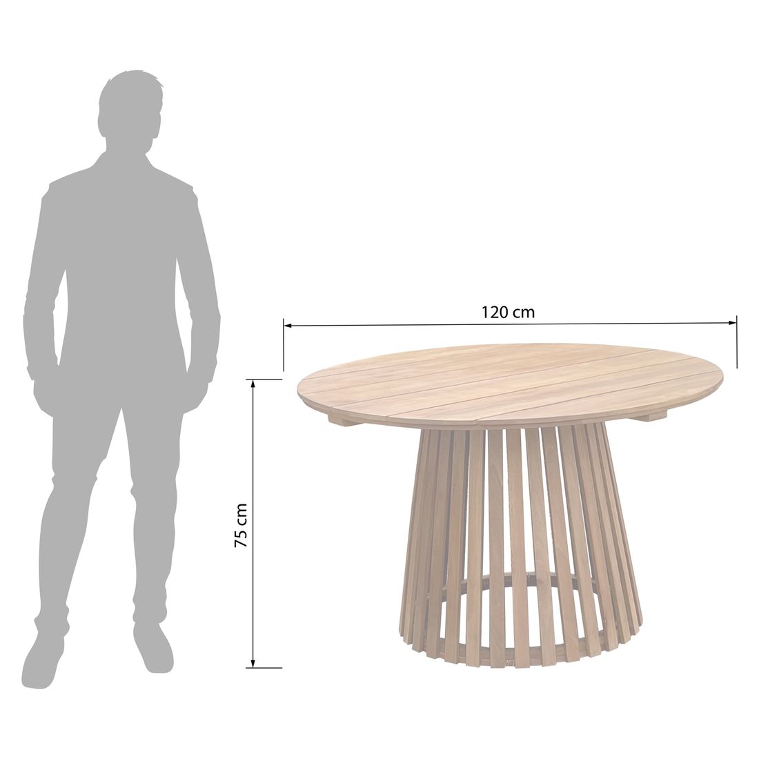 OUTLIV. Anni Gartentisch Ø120cm Akazie