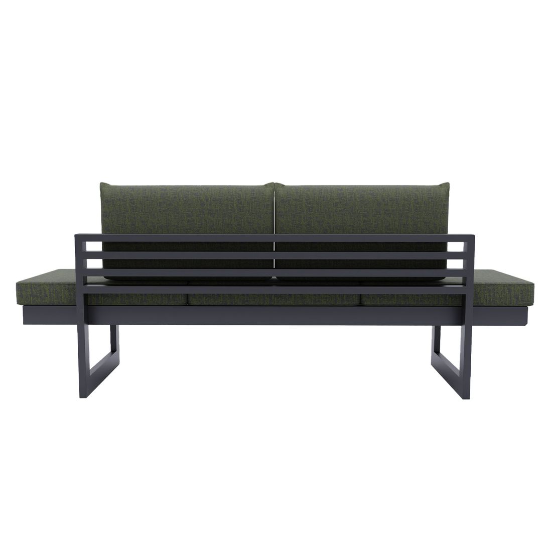 Stern New Holly Diningsofa Aluminium/Outdoorstoff