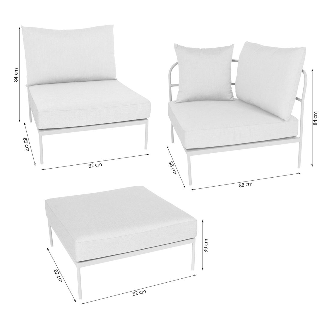Stern Coco Ecklounge Aluminium/Sunbrella