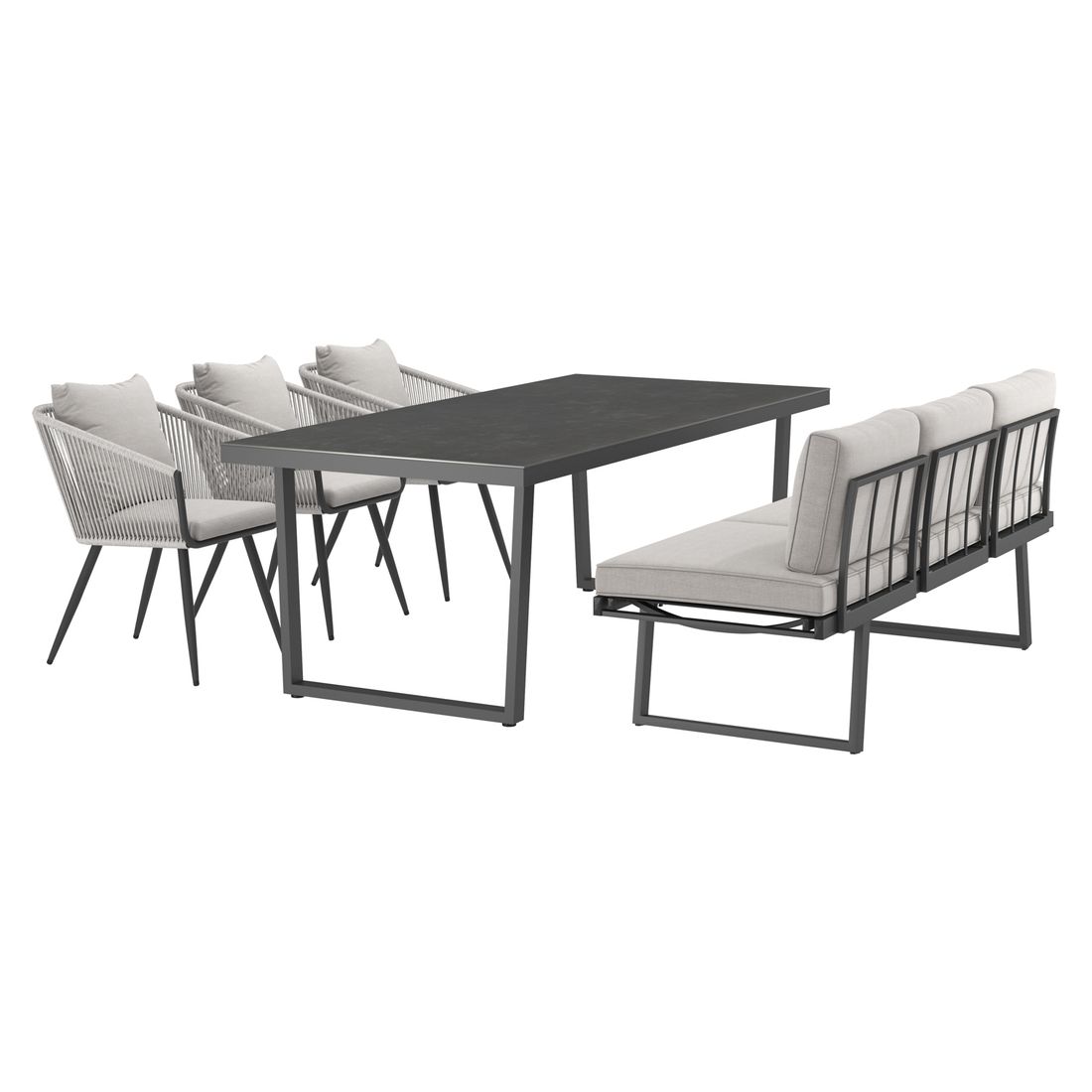 OUTLIV. Alex Gartenmöbel-Set L (6 Plätze) Tisch 220x100cm