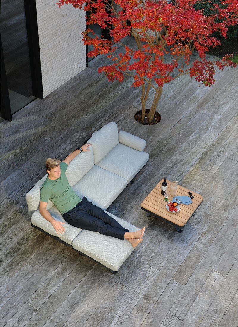 Zebra Sky Lounge Gartensofa Aluminium/Sunproof