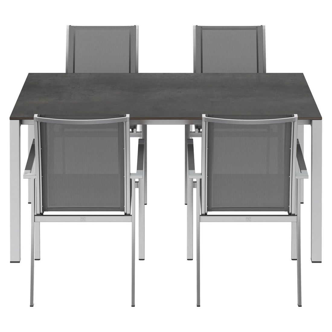 OUTLIV. Oviedo Gartenmöbel-Set M (4 Plätze) Tisch 160/217/267x92cm