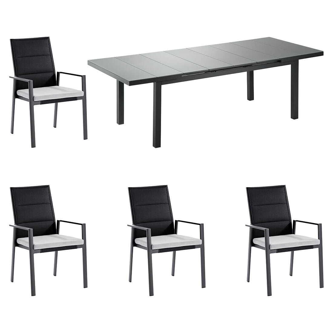 Niehoff Nancer Gartenmöbel-Set M (4 Plätze) Tisch 180/240x100cm
