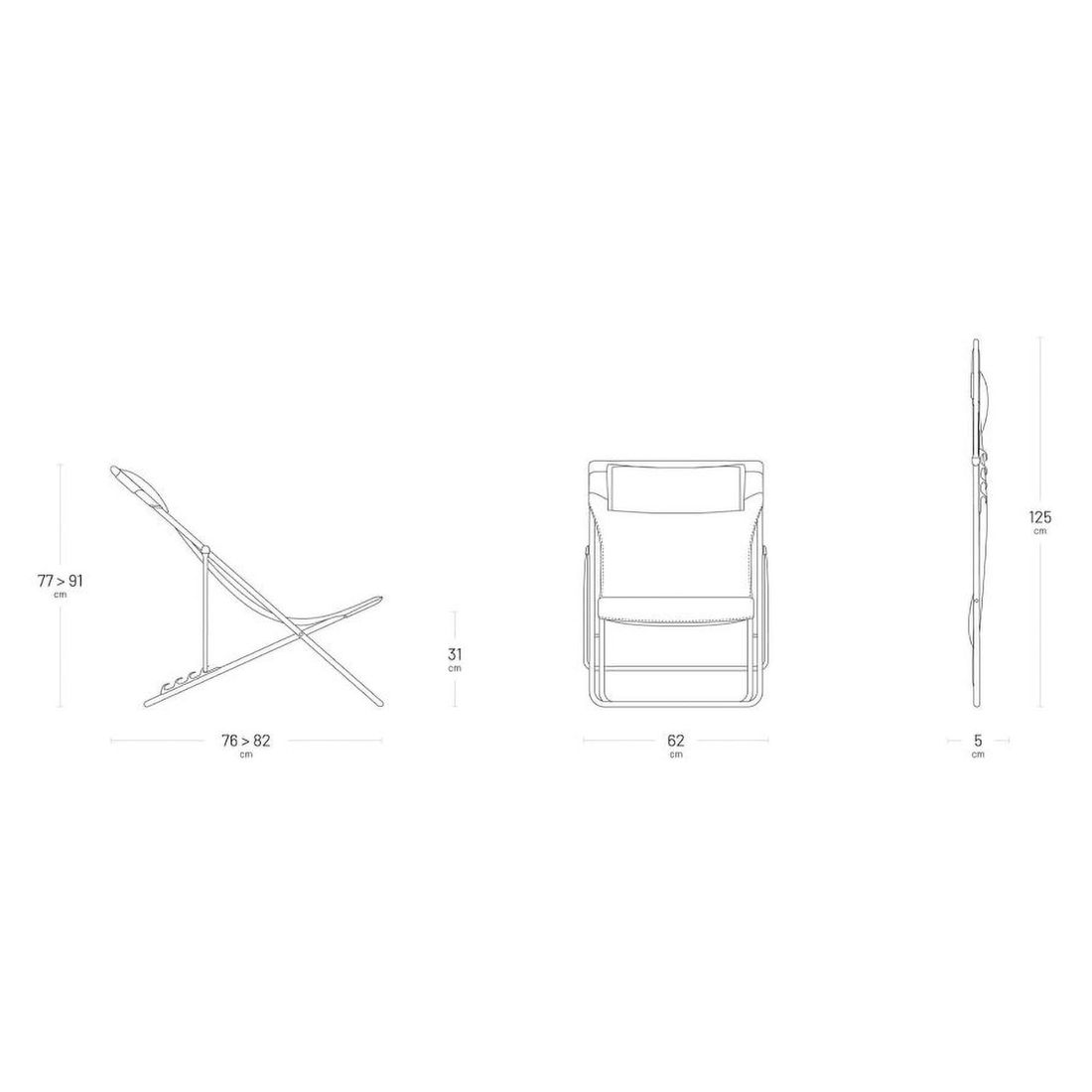 Lafuma Maxi Transat+ Liegestuhl Stahl/BeComfort