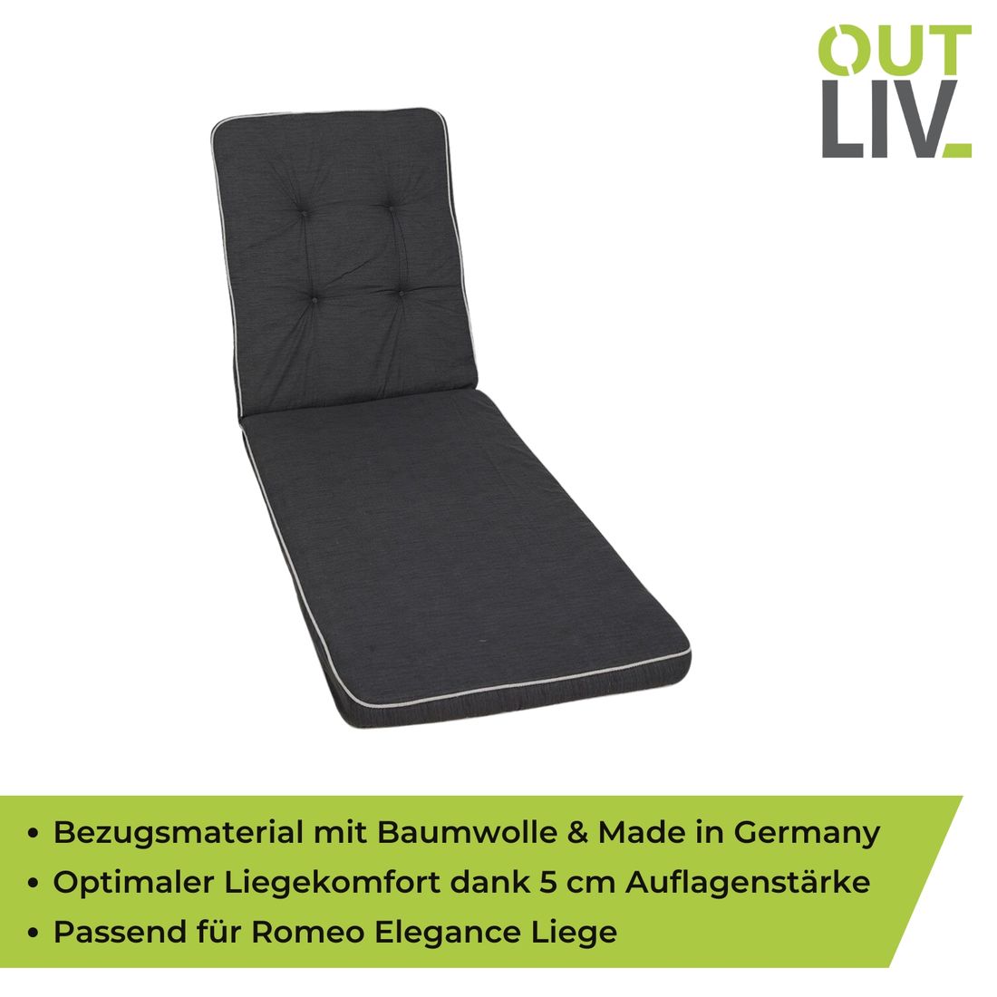 OUTLIV. Romeo Elegance Liegenauflage 190x60x5 cm