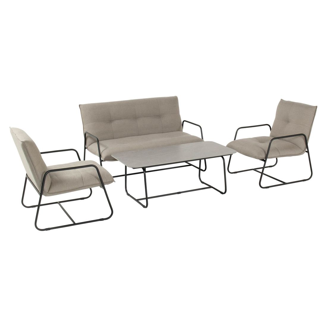 Schöner Wohnen Fontein Loungeset inkl. Loungetisch Aluminium/Sunbrella