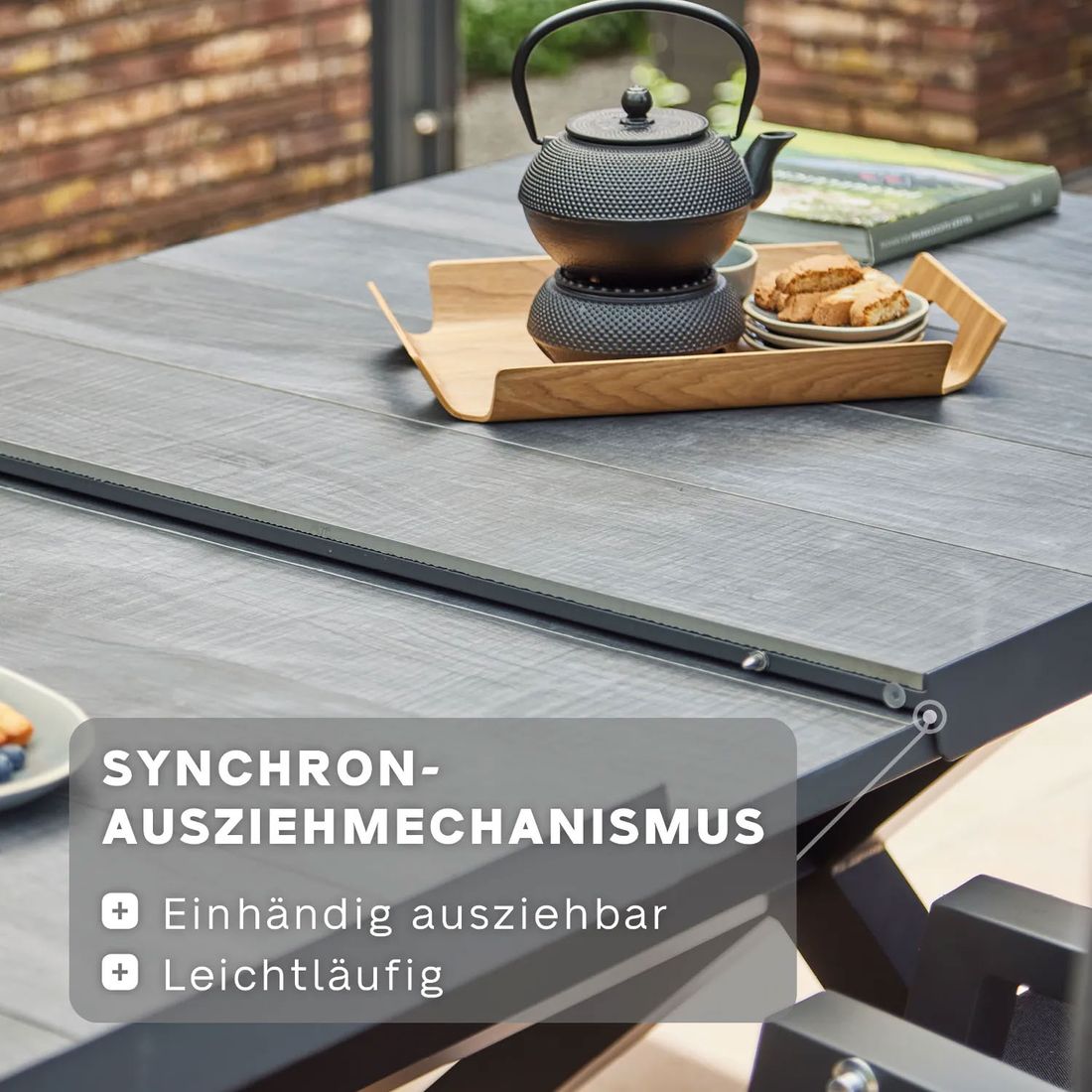 Siena Garden Sincro Ausziehtisch Aluminium/HPL