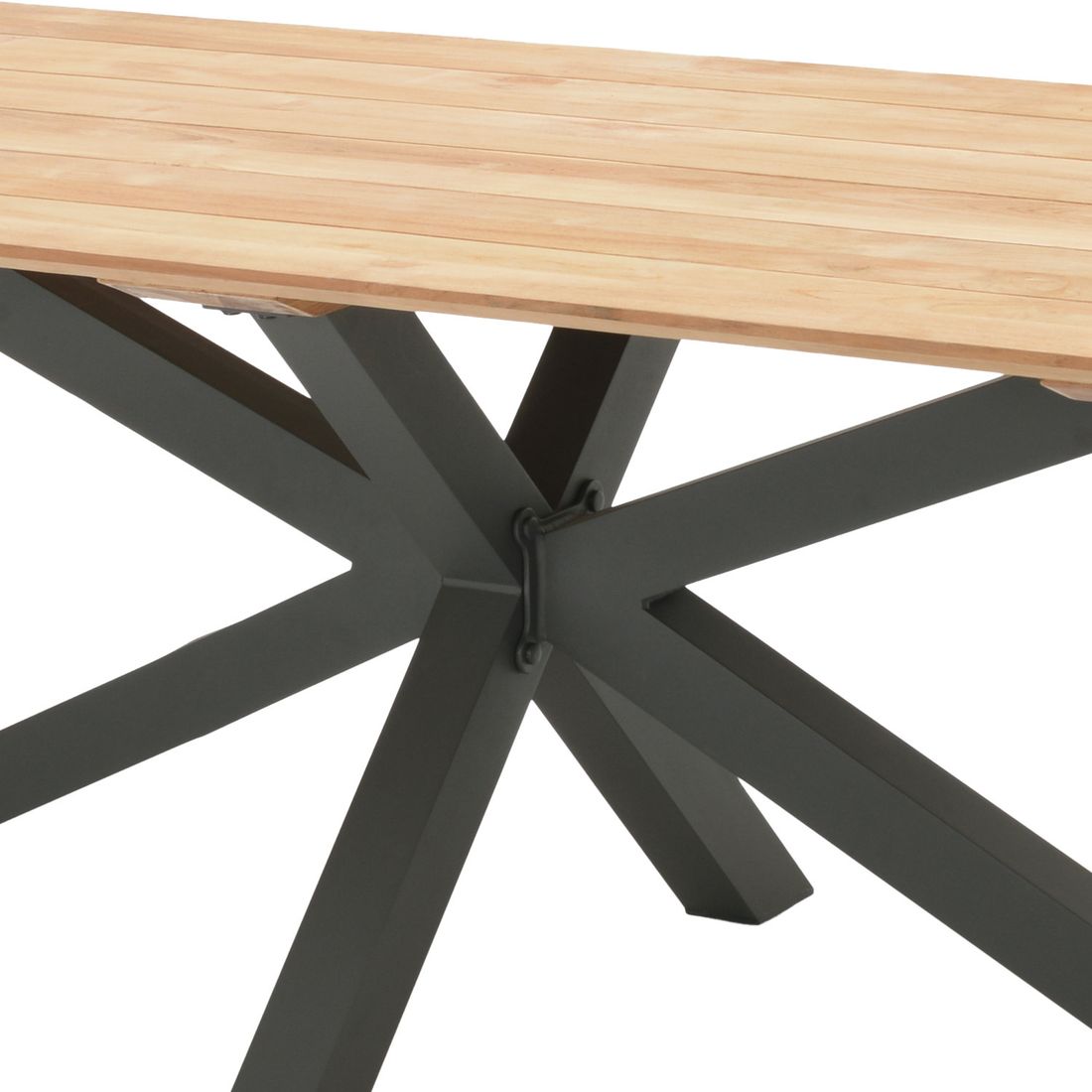 LifestyleGarden Viborg Gartentisch 216x98,5cm Aluminium/Teak