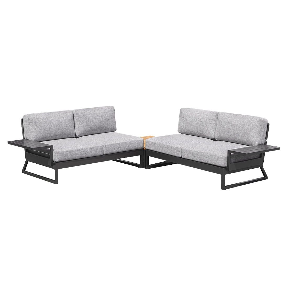 Kettler Ocean Skid Ecklounge inkl. Loungetisch 70x70cm Alu/Olefin