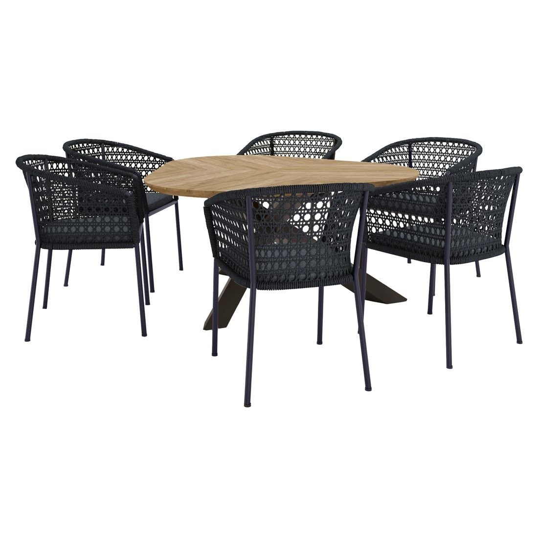 OUTLIV. Zui Gartenmöbel-Set 7-tlg. Tisch 150x160cm