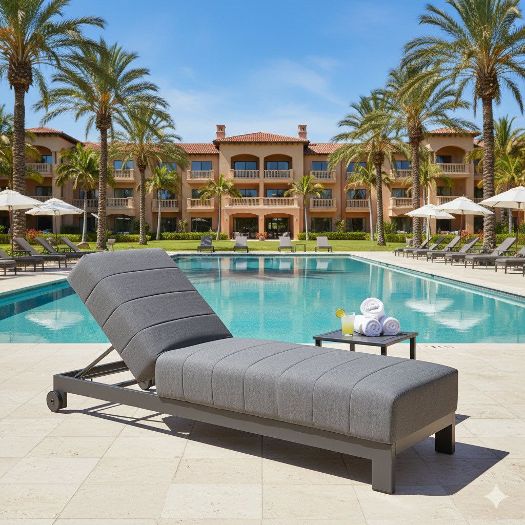 OUTLIV. Miami Gartenliege verstellbar Aluminium/Sunbrella
