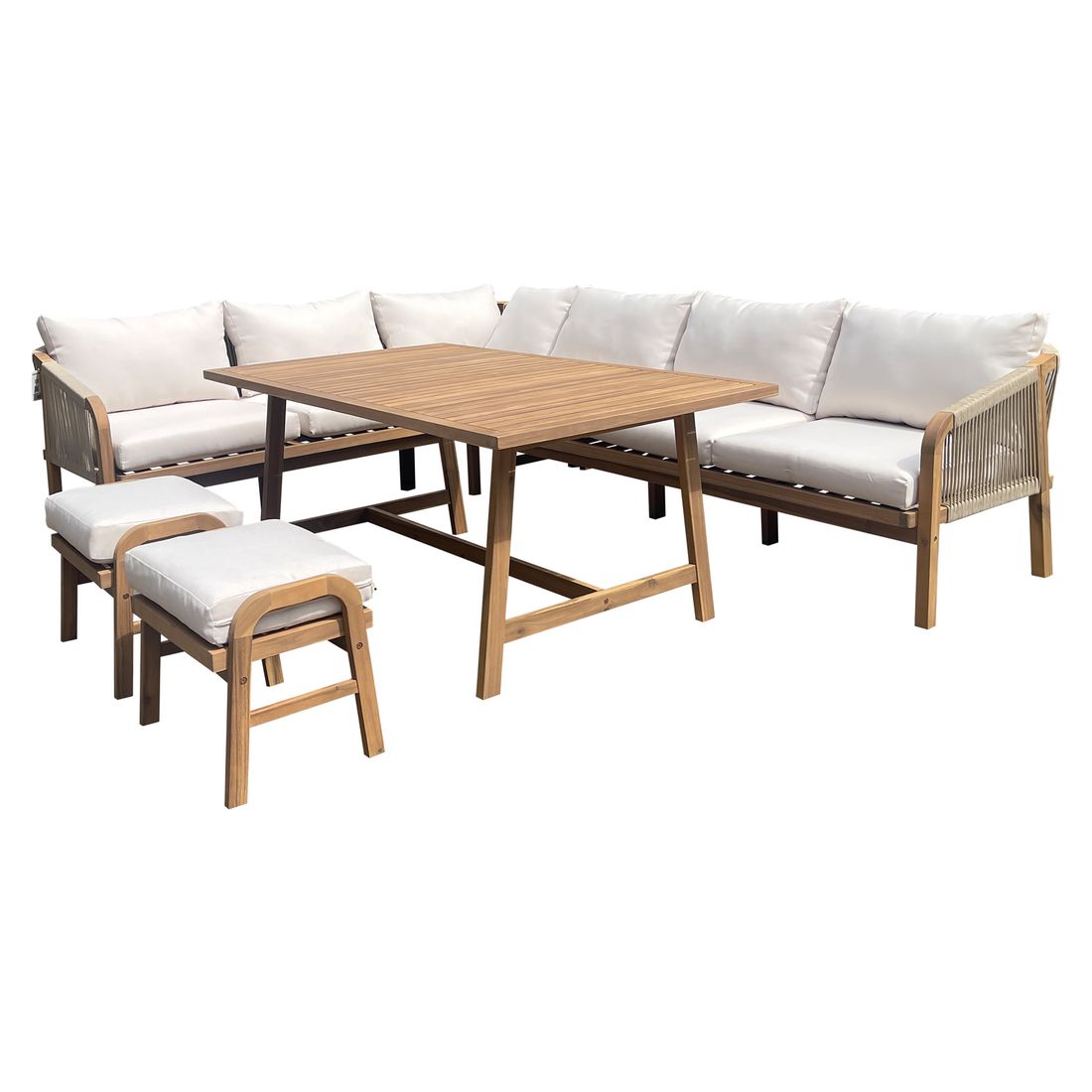 OUTLIV. Pia Dininglounge Akazie/Rope/Spunpolyester