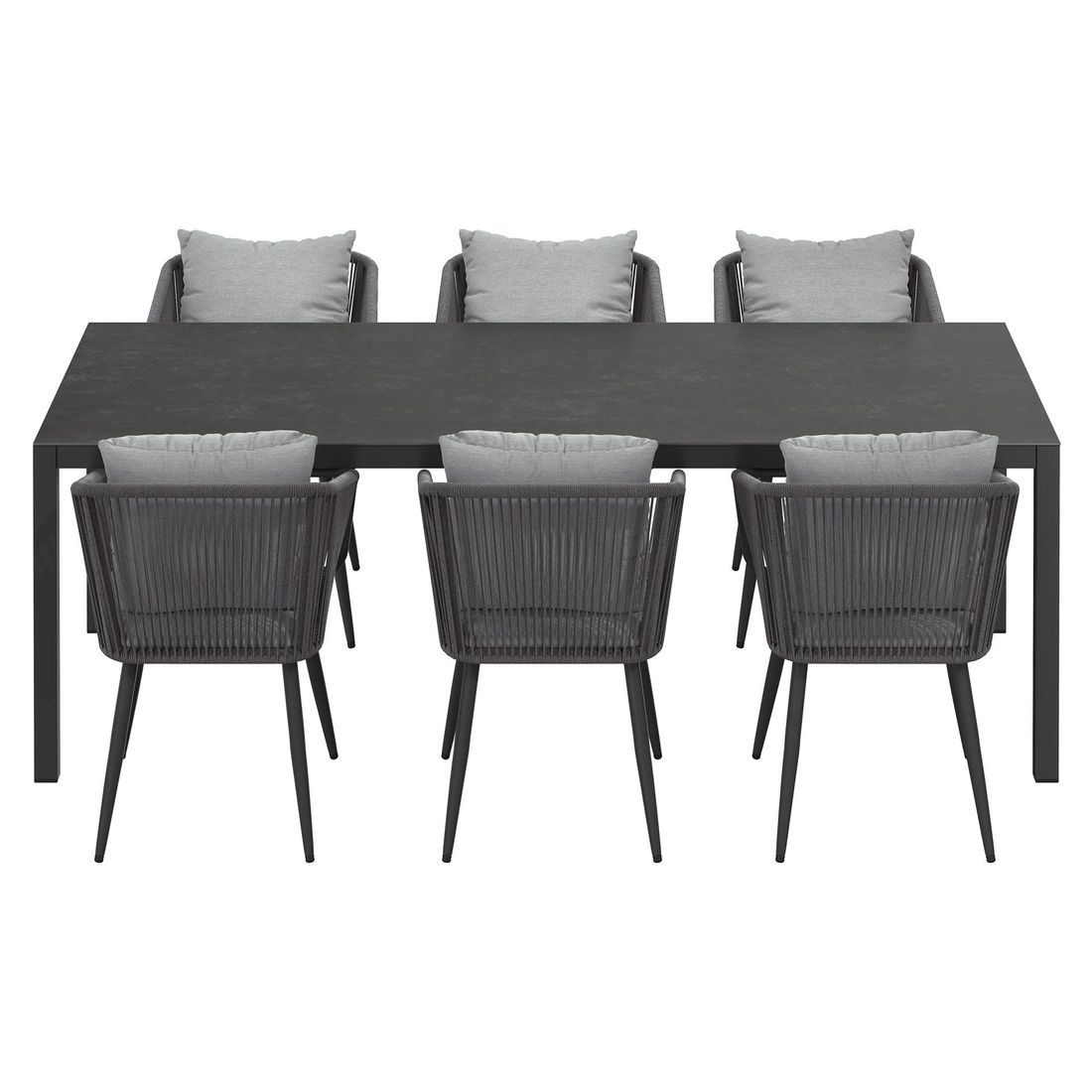 OUTLIV. Alex Gartenmöbel-Set 7-tlg. Tisch 220x100cm