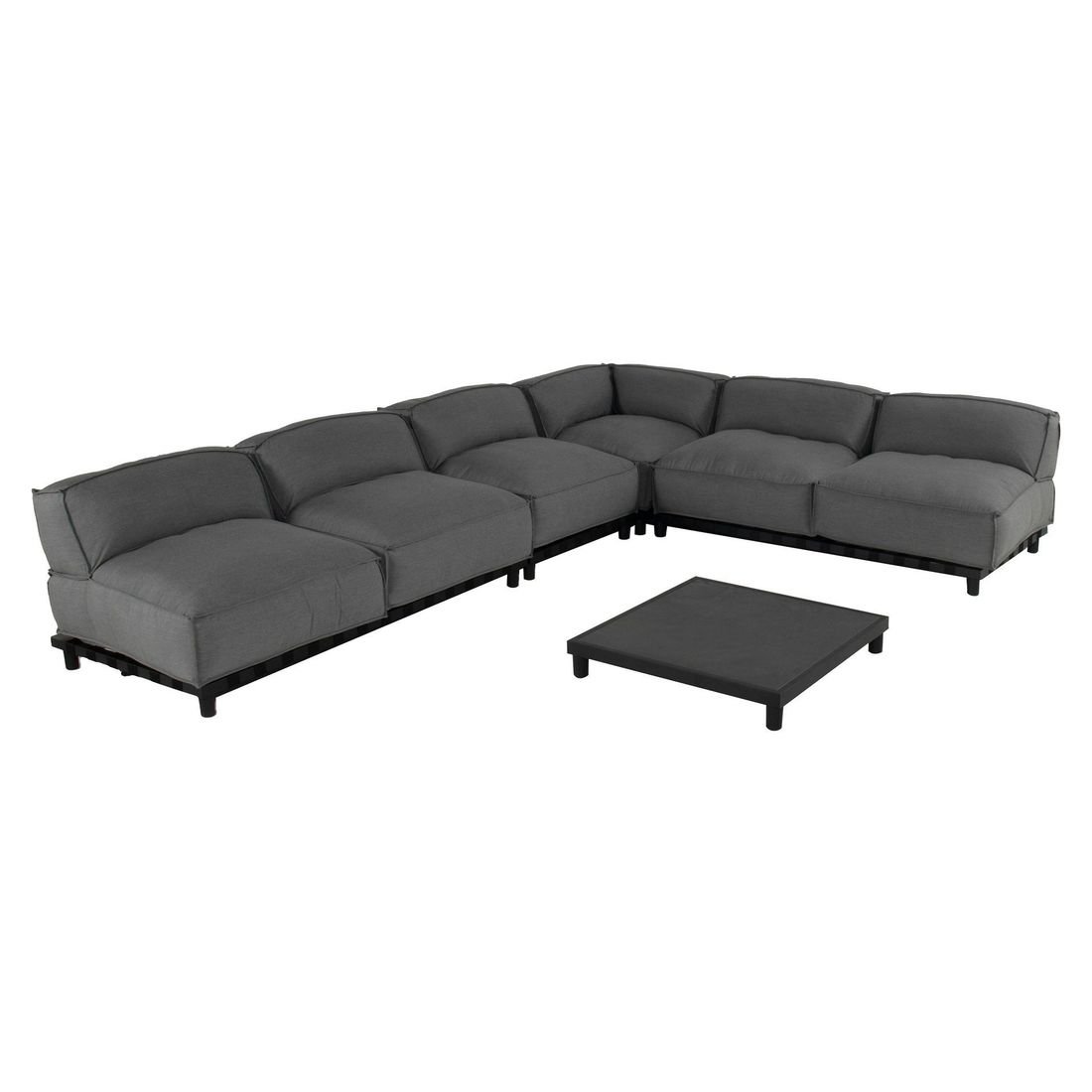 Schöner Wohnen Vlieland Ecklounge inkl. Loungetisch Aluminium/Sunbrella