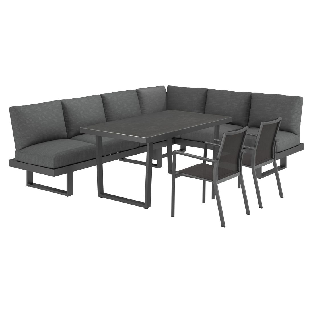 OUTLIV. Atlanta Dininglounge verstellbar Tisch 160x90cm Aluminium/Olefin