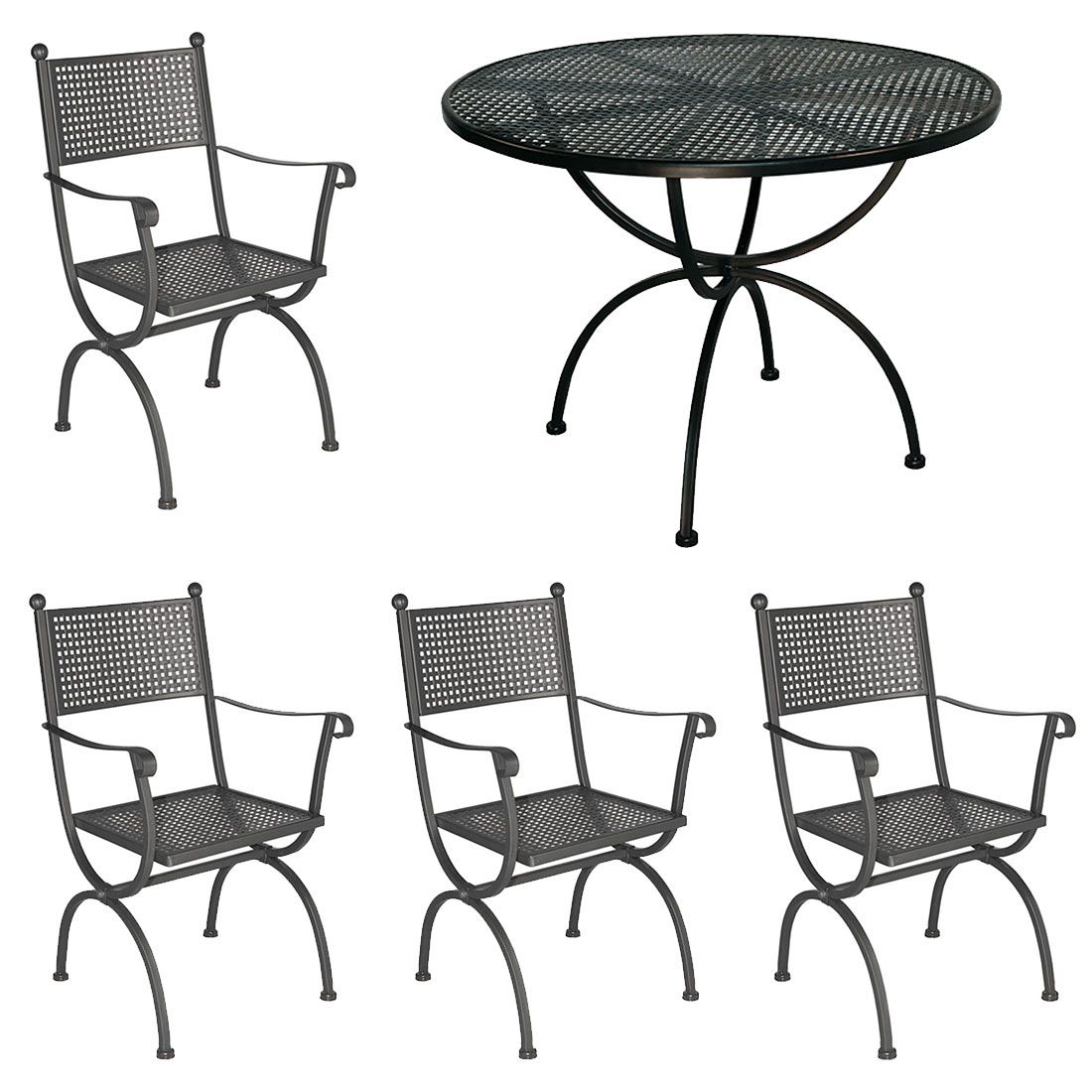 MBM Romeo Gartenmöbel-Set M (4 Plätze) Tisch Ø100cm