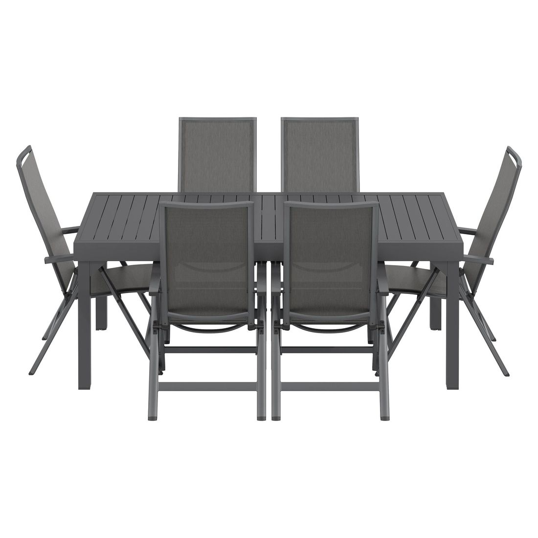 OUTLIV. Jacob Gartenmöbel-Set L verstellbar (6 Plätze) Tisch 200/320x100,5cm