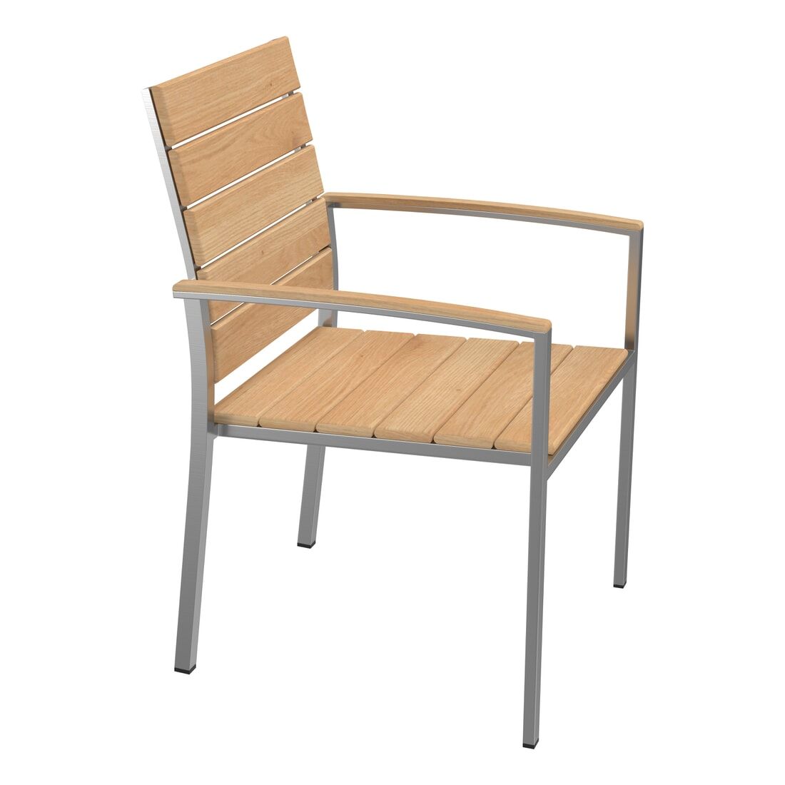 OUTLIV. Pamplona Stapelsessel Edelstahl/Teak