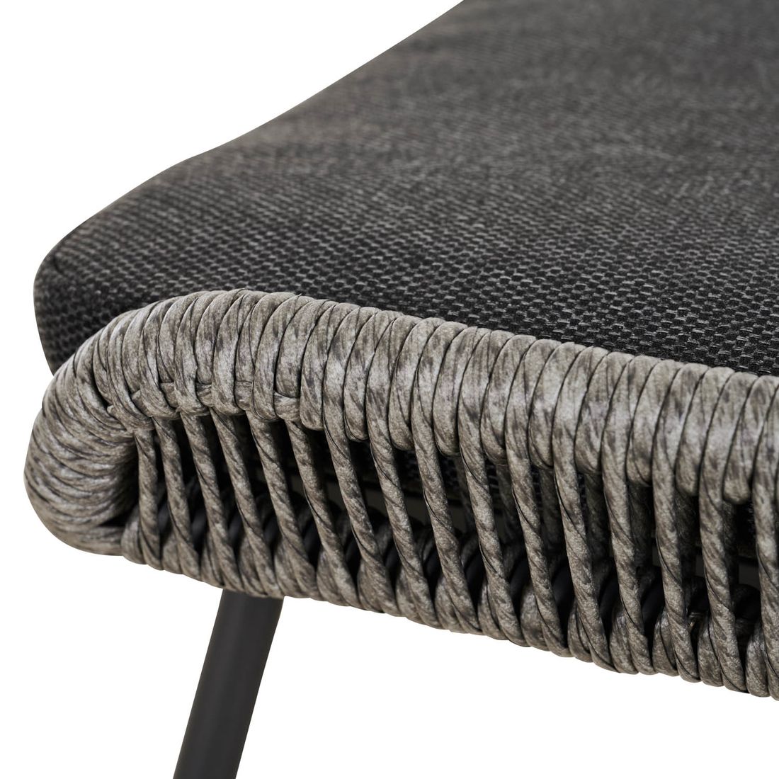 Siena Garden Kansas Loungesessel inkl. Hocker Aluminium/Geflecht