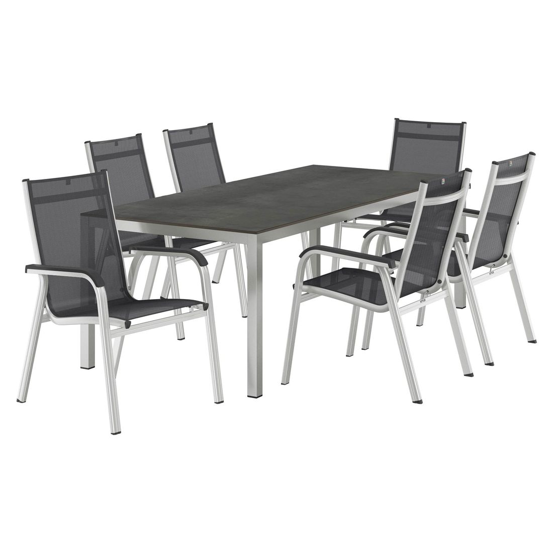 Kettler Basic Plus Gartenmöbel-Set 7-tlg Tisch 220x100cm