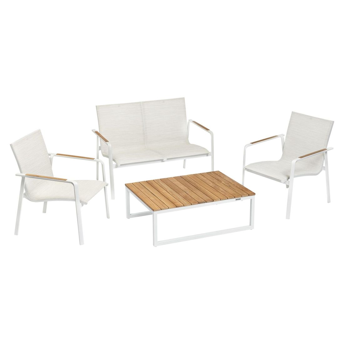 Kettler Diamond Loungeset inkl. Loungetisch Aluminium/Outdoorgewebe