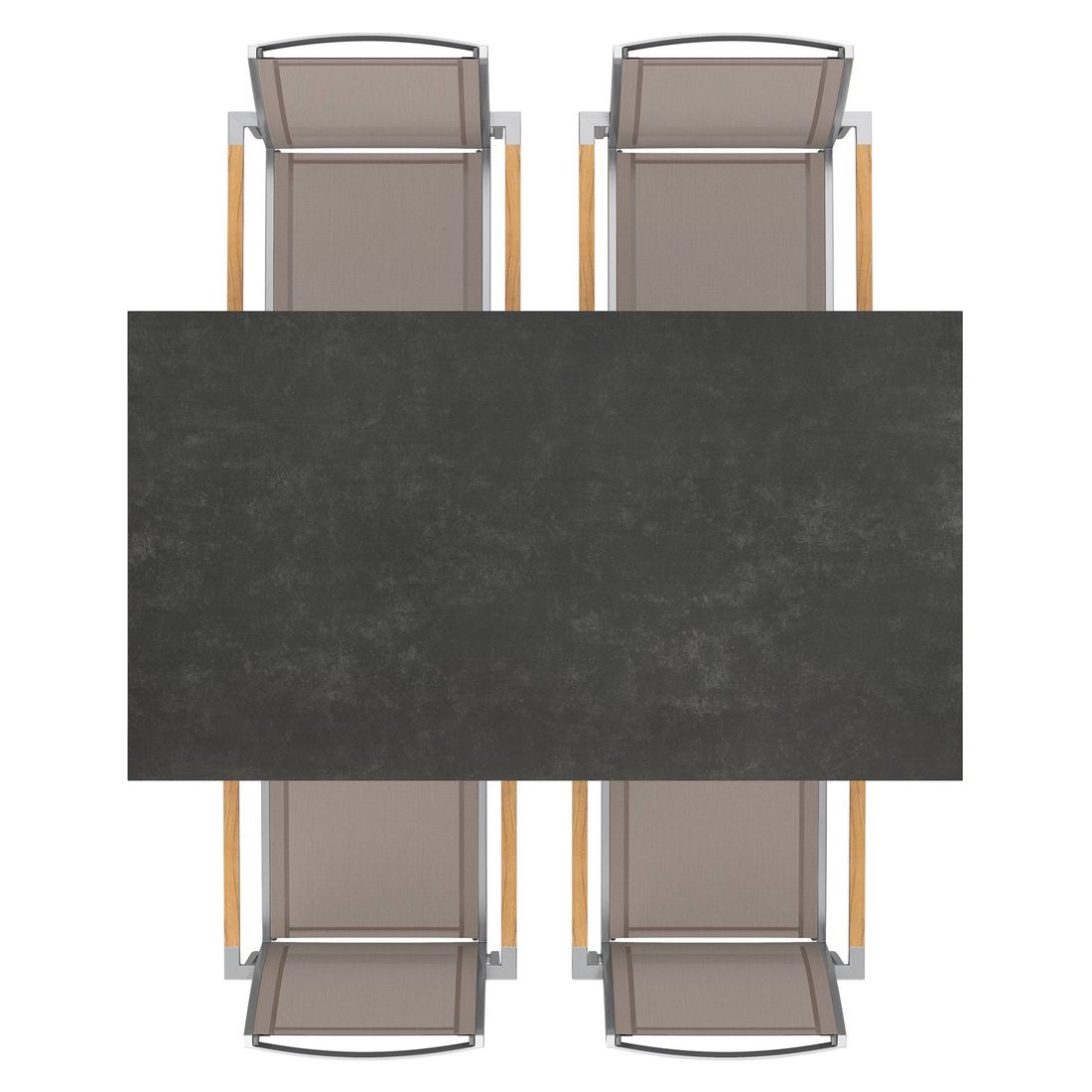 OUTLIV. Oviedo Gartenmöbel-Set M (4 Plätze) Tisch 160x90cm