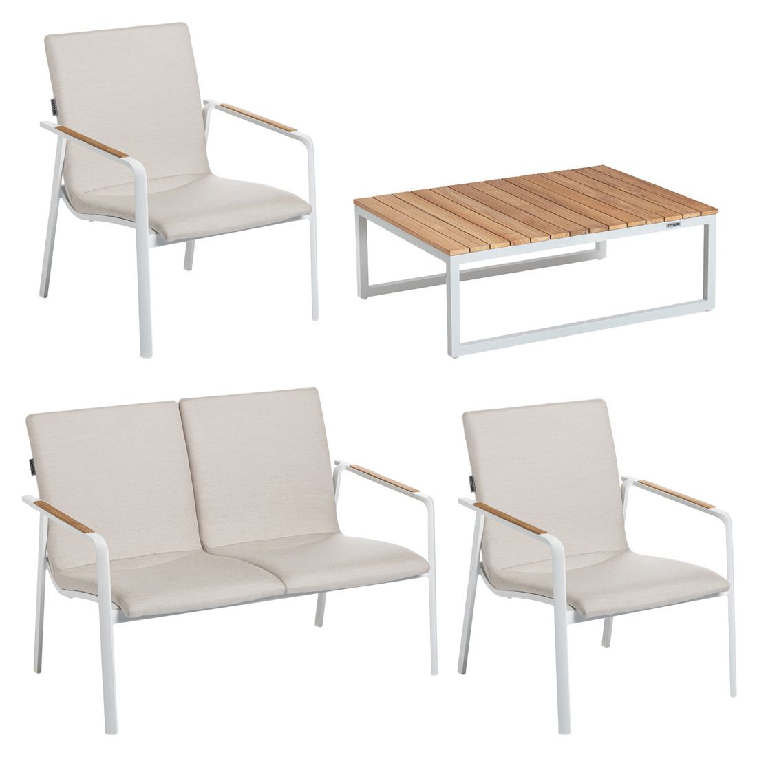 Kettler Diamond Loungeset inkl. Loungetisch Aluminium/Sunbrella