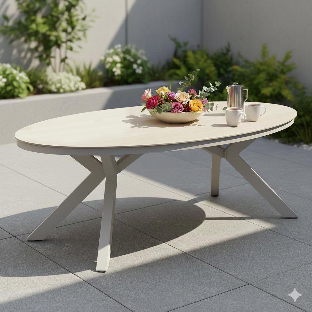LC Garden Terano Gartentisch Low Dining 220x120cm Aluminium/Sinterstone