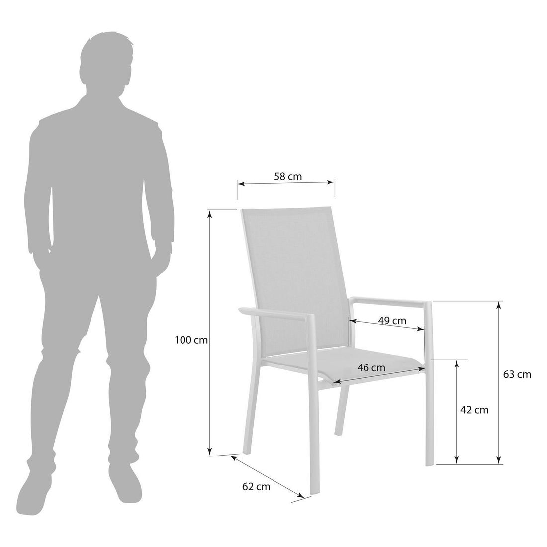 OUTLIV. Lucca Gartenmöbel-Set XXL (10 Plätze) Tisch 160/217/267x92cm