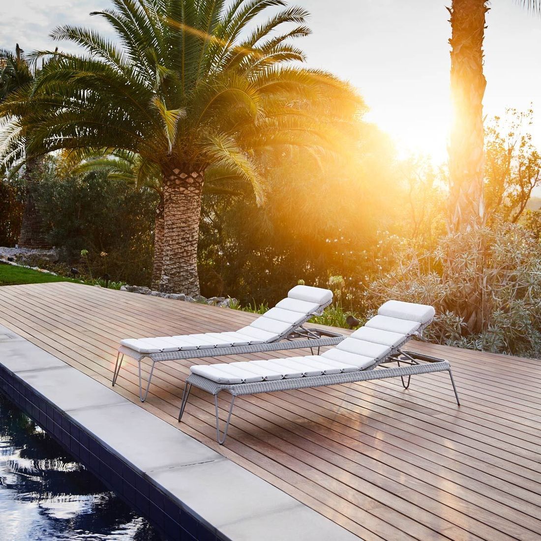 Cane-Line Breeze Gartenliege Stahl/Geflecht