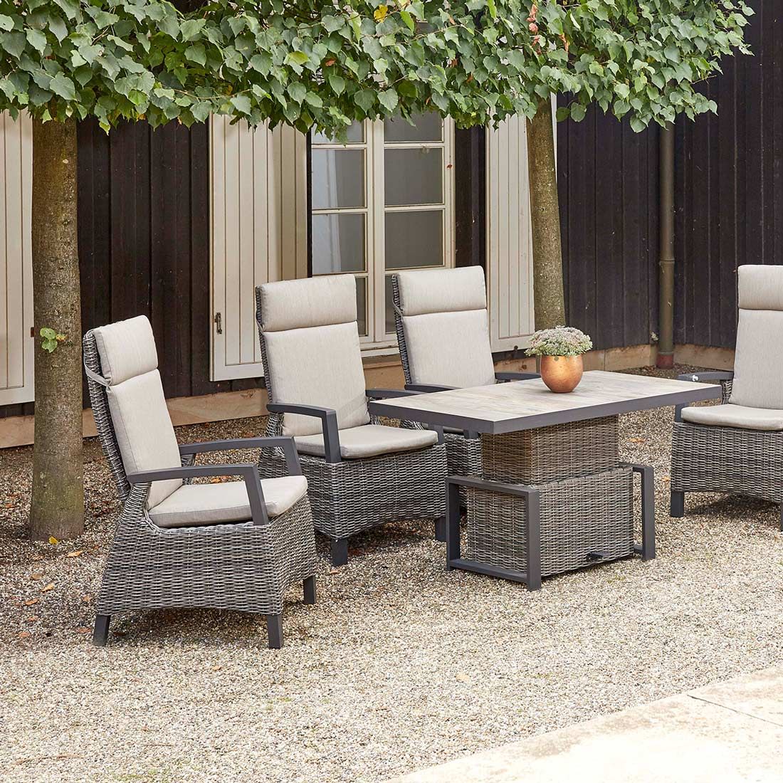 Siena Garden Corido Move Gartensessel Aluminium/Gardino-Geflecht
