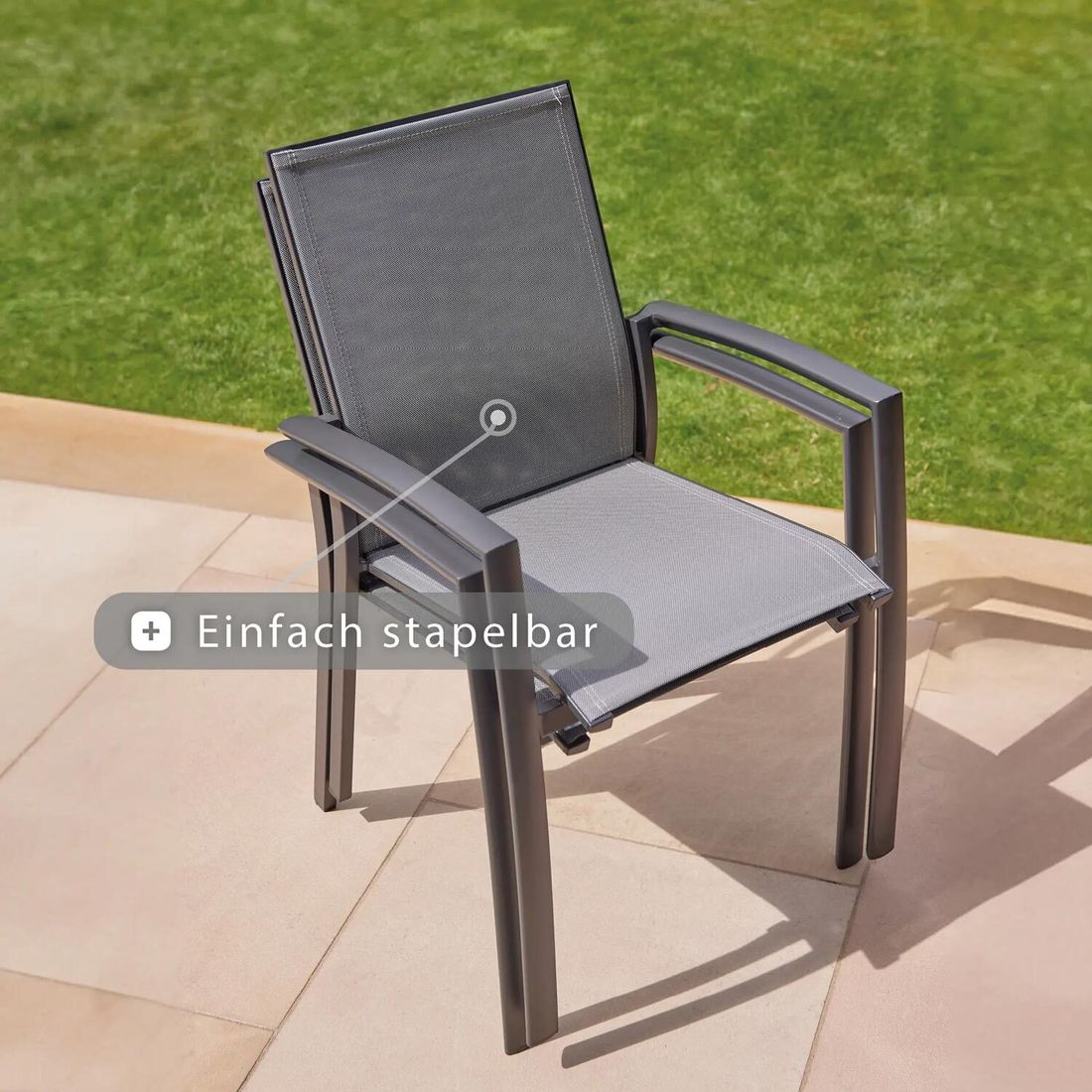Siena Garden Velia Stapelsessel Aluminium/Ranotex
