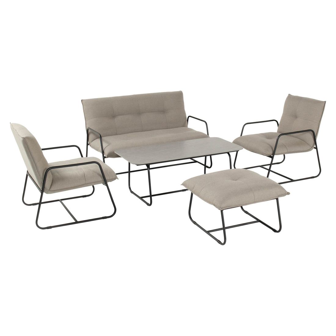 Schöner Wohnen Fontein Loungeset inkl. Loungetisch Aluminium/Sunbrella