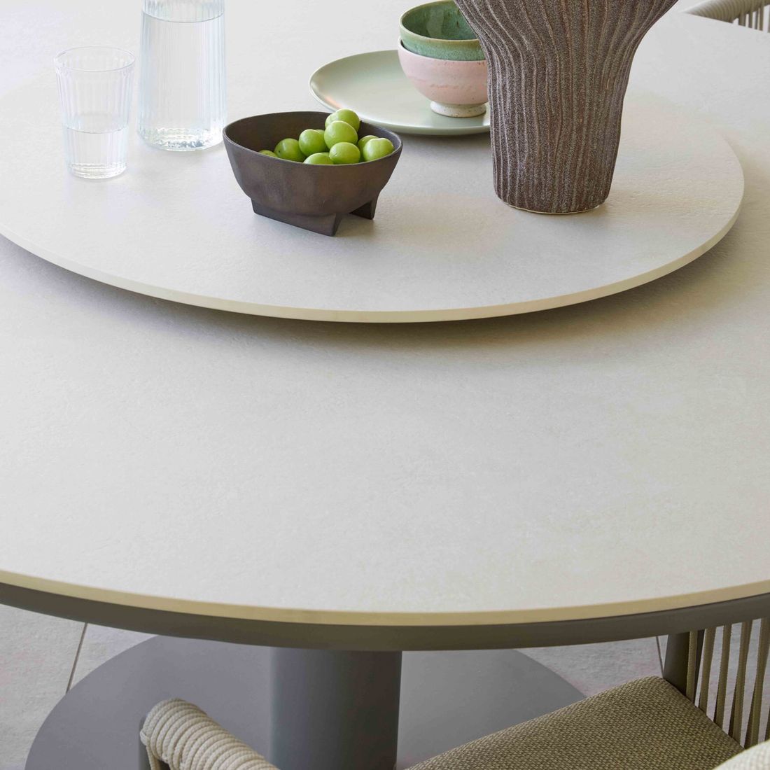 Apple Bee Bora Bora Gartenmöbel-Set Low Dining L (6 Plätze) Tisch Ø160cm