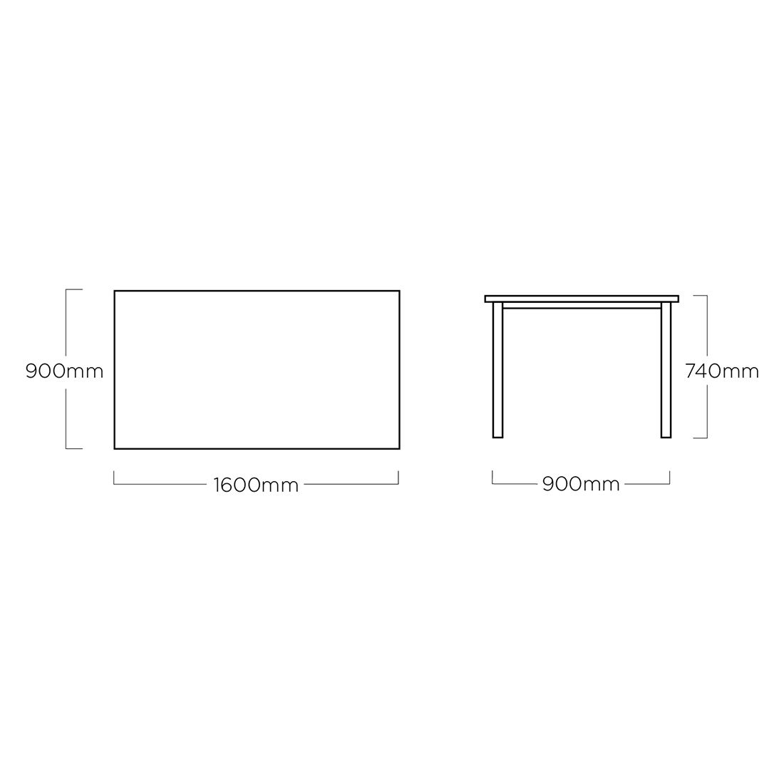 Kettler Basic Plus Gartenmöbel-Set M (4 Plätze) Tisch 160x90cm