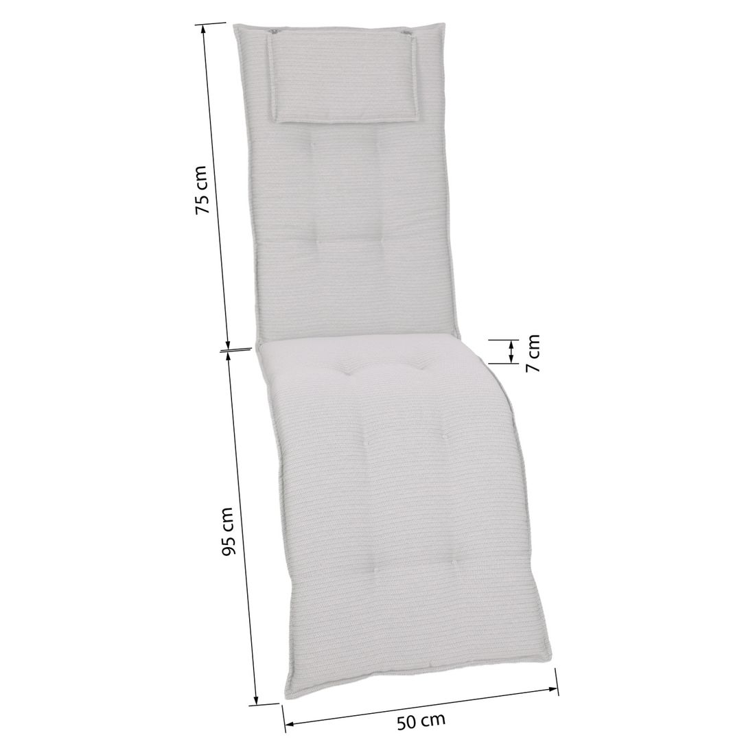 GO-DE Relaxliegenauflage 50x170cm Polyester
