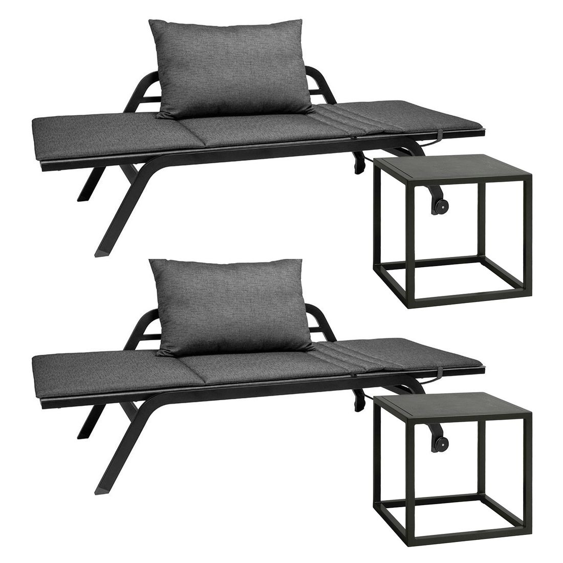 Stern Novi Ecklounge verstellbar inkl. Loungetisch Aluminium/Textilene