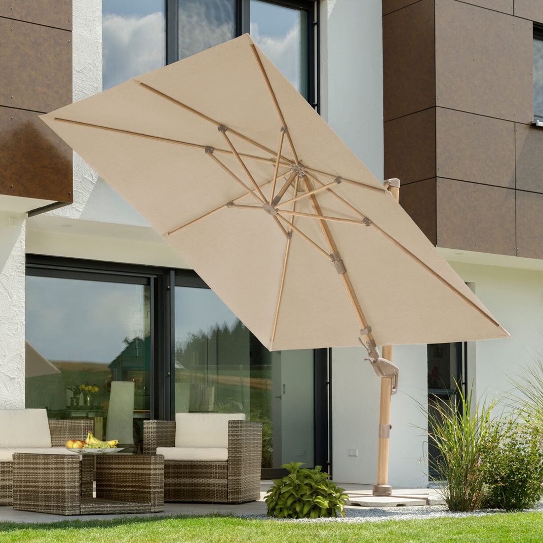 Schneider Rhodos Twist Loft Ampelschirm 300x300cm
