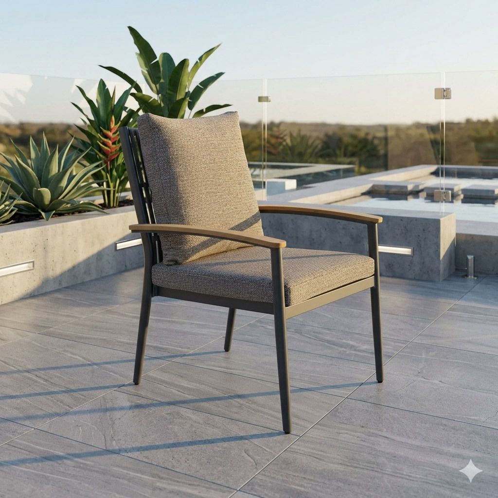 LC Garden Avento Gartensessel Aluminium/Rope mit Sitz- und Rückenkissen