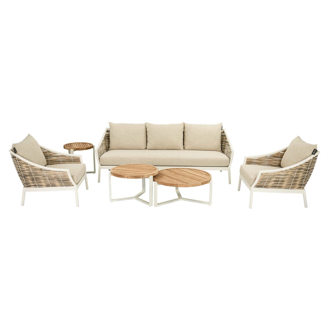 Apple Bee Milou Loungeset inkl. Loungetische Aluminium/Polyrattan/Bee Wett