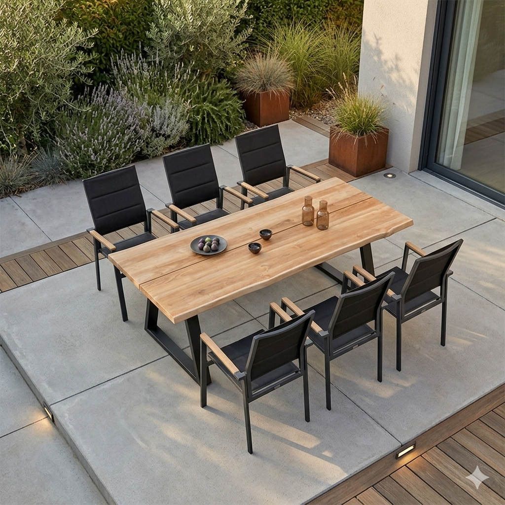 Niehoff Revent Gartenmöbel-Set L (6 Plätze) Tisch 200x95cm