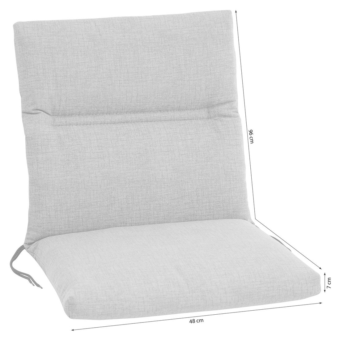 Siena Garden Comfort Gartenstuhlauflage Niedriglehner 48x96cm Mischgewebe