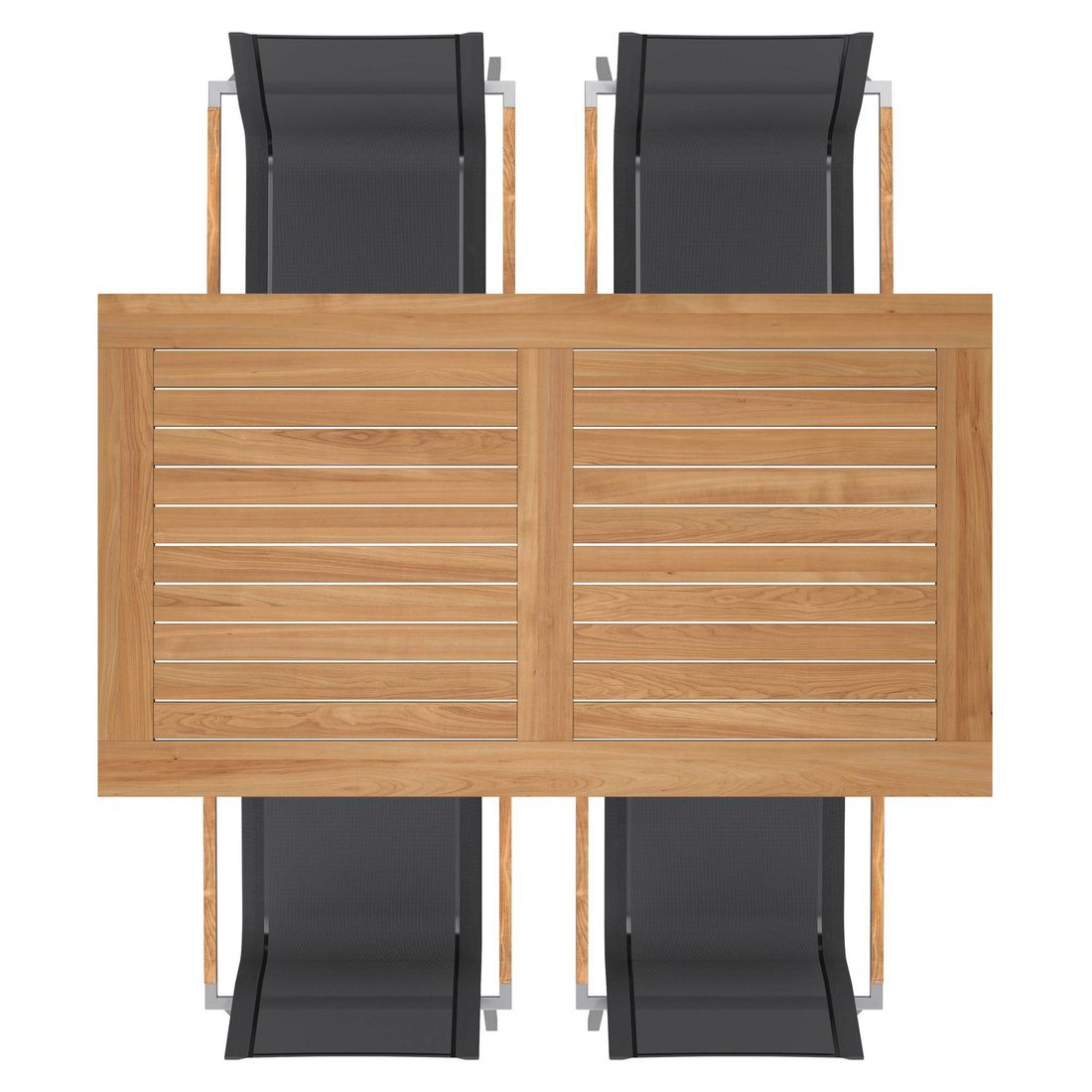 OUTLIV. Rimini Gartenmöbel-Set M (4 Plätze) Tisch 160x90cm