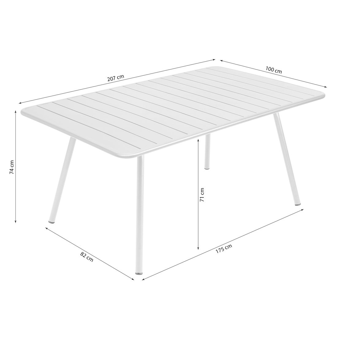 Fermob Luxembourg Gartentisch 207x100cm Aluminium