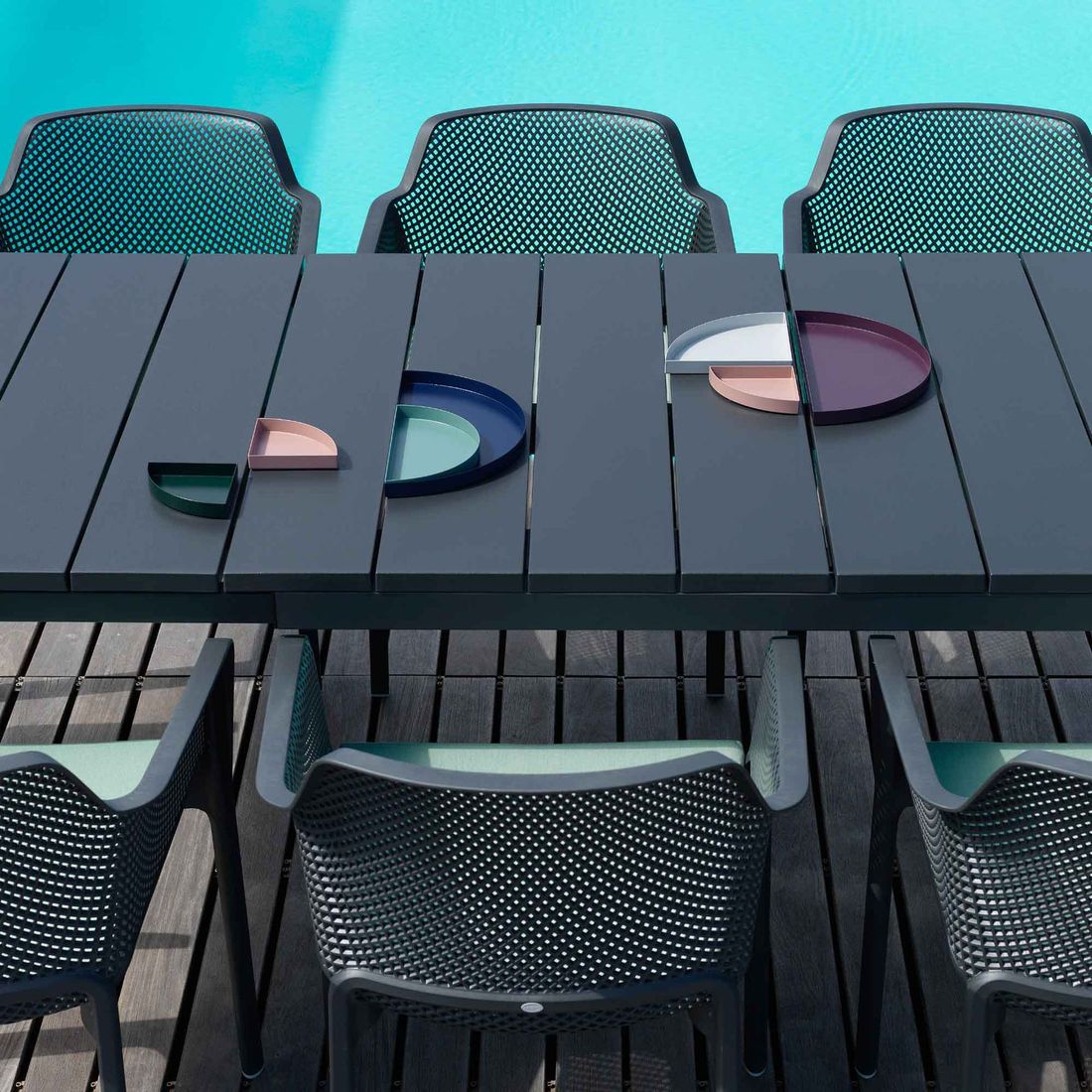 Nardi Net Gartenmöbel-Set XXL (10 Plätze) Tisch 210/280x100cm