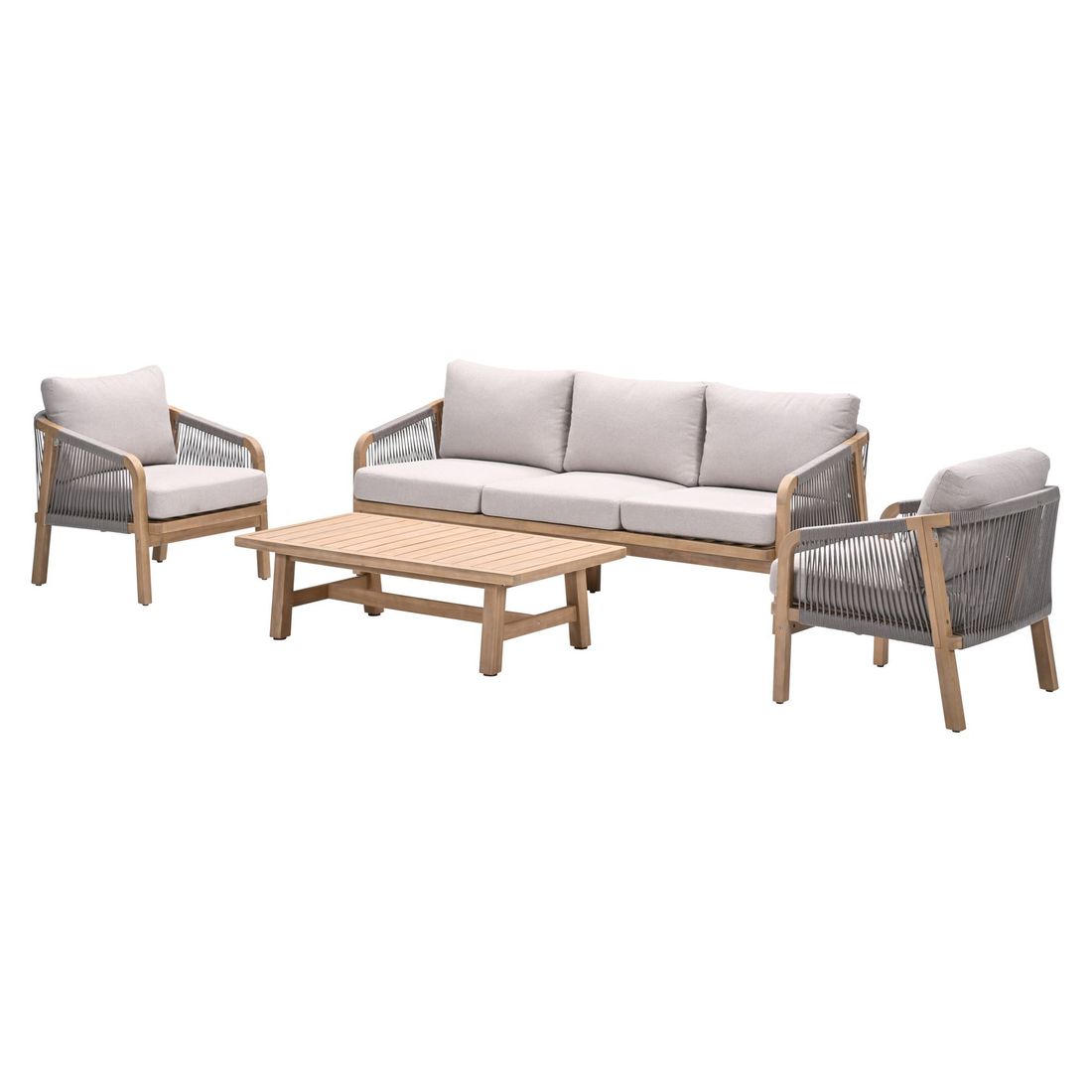 Garden Impressions Santos Loungeset inkl. Loungetisch Akazie/Rope/Polyester