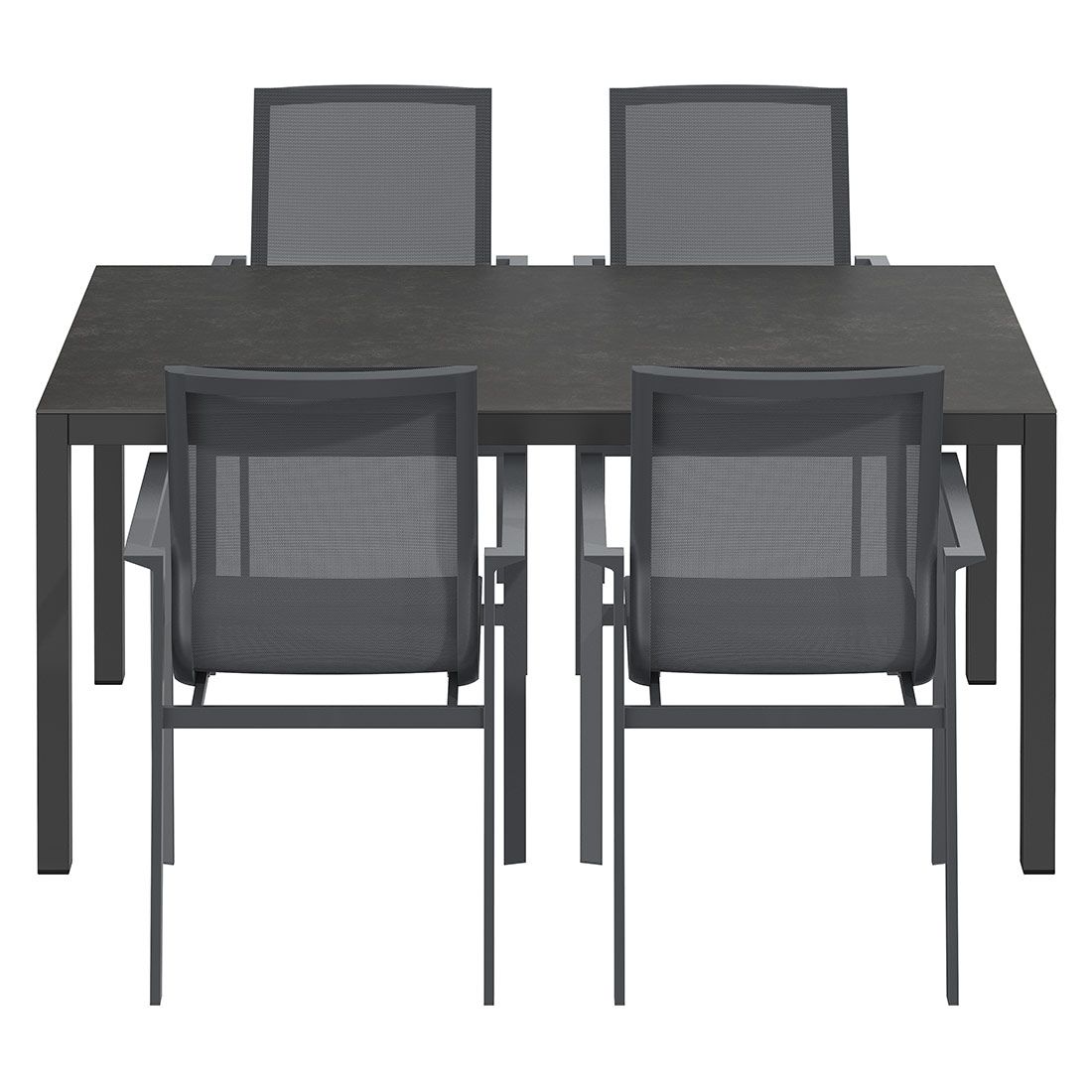 OUTLIV. Atlanta Gartenmöbel-Set M (4 Plätze) Tisch 160x90cm